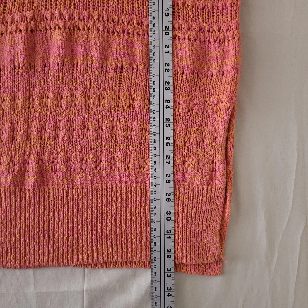 Free People Pink Hot Tropics Paloma Open Knit Cover Up Boho‎ Beachy Hippie XS